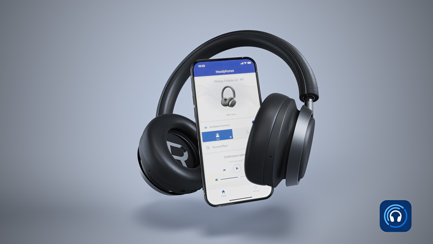 Slu&scaron;alke L4 Fidelio, povezane z aplikacijo Philips Headphones