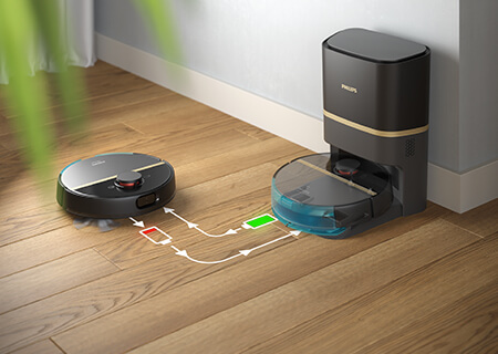 Čisti do 180&nbsp;minut z enim polnjenjem baterije