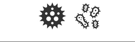 Ikoni bakterije in virusa